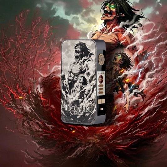 Mod dotBox 220 V2 220W 2x18650 Gravé Attack On Titan Gunmetal - Dotmod
