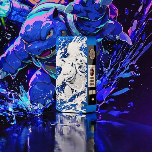 Mod dotBox 220 V2 220W 2x18650 Gravé Tortank Blue - Dotmod