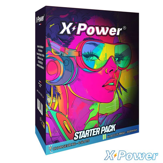 Starter Pack - Chargeur X4 + 4 Accus 18650- 3500mh